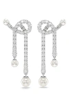 Swarovski Matrix Drop-ohrhänger In Silver