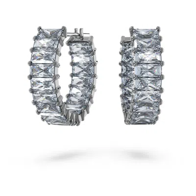 Swarovski Matrix Hoop Earrings In Metallic