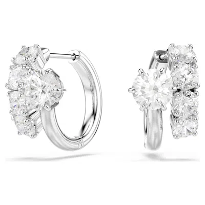 Swarovski Matrix Kreolen In White
