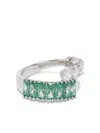 Swarovski Matrix Mixed-cut Crystal Ring In Metallic