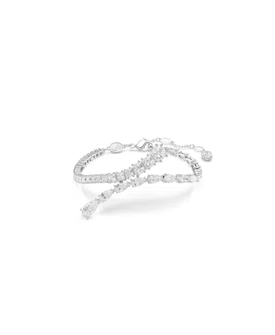 Swarovski Womens White Matrix Rhodium-plated And Zirconia Bracelet