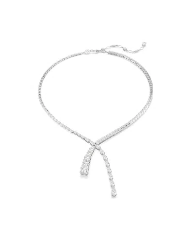 SWAROVSKI MATRIX MIXED CUTS, WHITE, RHODIUM PLATED Y NECKLACE