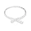 Swarovski Matrix Necklace Closed Rhodium Shiny Crystal In White