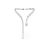 Swarovski Matrix Necklace Open Rhodium Shiny Crystal In White