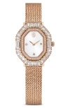 Swarovski Matrix Octagon Mesh Strap Watch, 30mm X 25mm In Gold