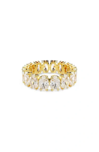SWAROVSKI SWAROVSKI MATRIX OVAL CUT CRYSTAL ETERNITY RING