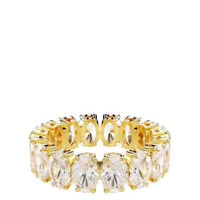 Swarovski Matrix Oval Cut Crystal Ring In Gold