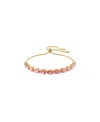 Swarovski Matrix Pear Cut Pink Gold-tone Plated Bracelet In Pink