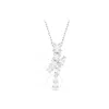 Swarovski Matrix Pendant Motif Rhodium Shiny White In Silver Tone