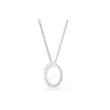 Swarovski Matrix Pendant Rhodium Shiny White In White