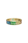 Swarovski Matrix Band Ring Gold Shiny Multi In Multicolored
