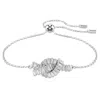 Swarovski Matrix Rhodium Plated Baguette Cut Bracelet In White