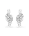 Swarovski Matrix Rhodium Plated Baguette Cut Earrings