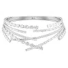 Swarovski Matrix Rhodium Plated Choker In Silver