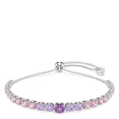 Swarovski Matrix Rhodium-plated Crystal Bracelet In Multi