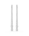Swarovski Matrix Crystal Graduated Linear Drop Earrings In White