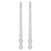 Swarovski Matrix Rhodium Plated Drop Earrings In White