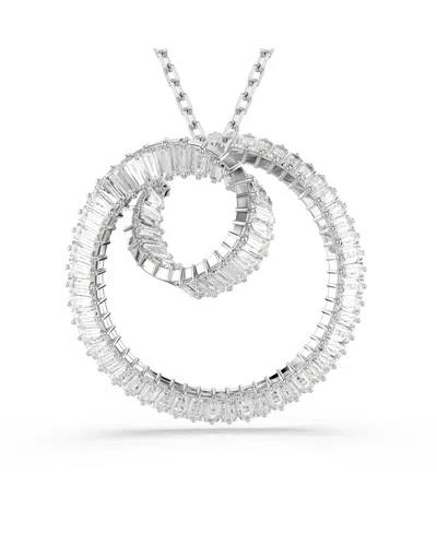 Swarovski Matrix Rhodium Plated Pendant Necklace