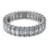 Swarovski Matrix Band Ring Ruthenium Shiny Grey In Gray