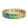 Swarovski Matrix Band Ring Gold Shiny Multi In Multicolored