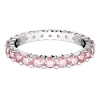 Swarovski Matrix Band Ring Pink Rhodium Shiny Pink In Pink