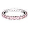 Swarovski Matrix Band Ring Pink Rhodium Shiny Pink In Pink