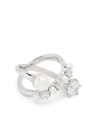 Swarovski Matrix Ring In White