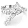 Swarovski Matrix Ring In White