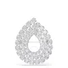 Swarovski Matrix Round Cut Crystal Brooch In White