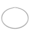 Swarovski Matrix Round Cut Crystal Tennis Necklace, 16 In Silver