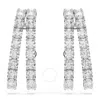 Swarovski Matrix Round-cut Cuff Earrings In White