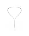 Swarovski Matrix Round Cut White Rhodium Plated Y Necklace In White