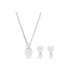 Swarovski Matrix Set Pearl Rhodium Shiny White In White