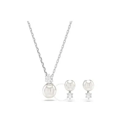 Swarovski Matrix Set Pearl Rhodium Shiny White