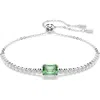 Swarovski Womens Green Matrix Tennis Rhodium-plated And Zirconia Bracelet