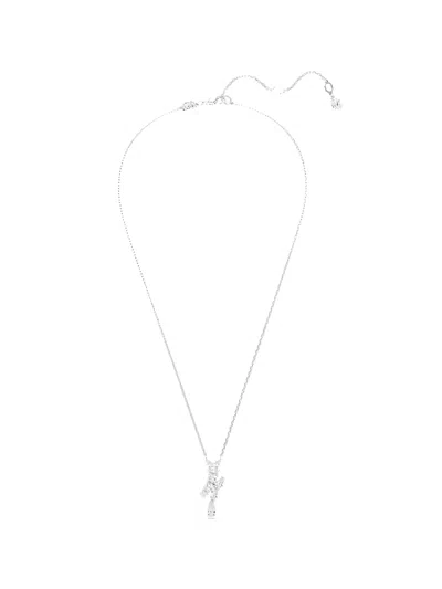 Swarovski Matrix Square Pear Pendant Necklace In Green