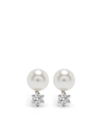 Swarovski Matrix Stud Earrings In Silver