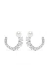 Swarovski Matrix Stud Earrings In Silver