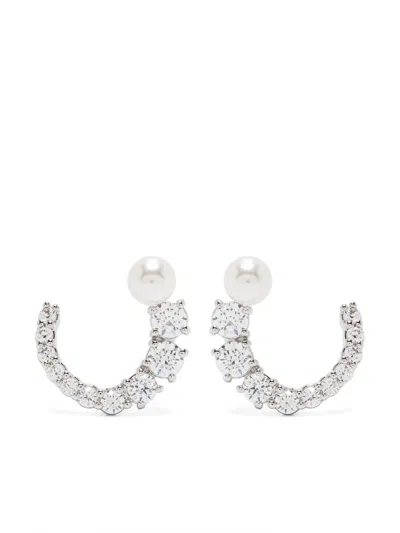 Swarovski Matrix Stud Earrings In Silver
