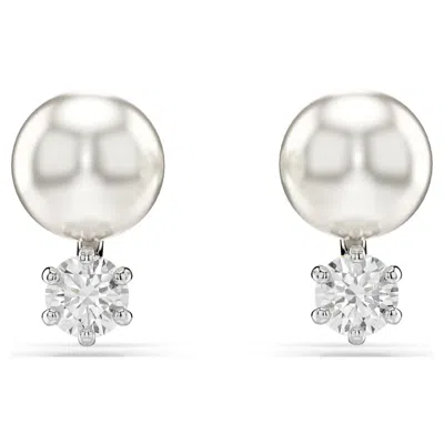 Swarovski Matrix Stud Earrings In White