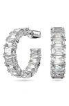 Swarovski Matrix  Hoop Earrings In Metallic