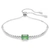 Swarovski Womens Green Matrix Tennis Rhodium-plated And Zirconia Bracelet In Grün