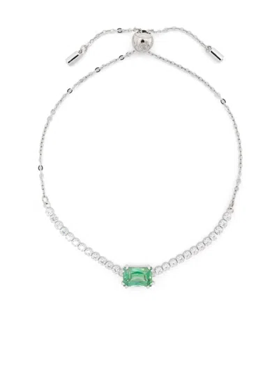 Swarovski Matrix Tennis Bracelet In 银色