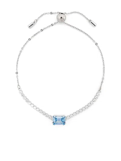 Swarovski Matrix Tennis Bracelet In 银色