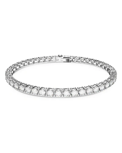 SWAROVSKI MATRIX TENNIS BRACELET IN RHODIUM PLATED