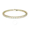 Swarovski Matrix Tennis Bracelet S Gold Shiny White In White