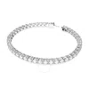 Swarovski Matrix Tennis Bracelet S Rhodium Shiny White In Silver Tone