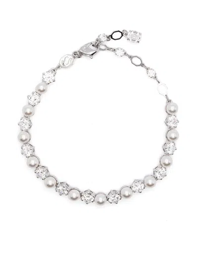 Swarovski Matrix Tennis Bracelet In Silver