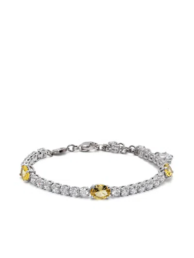 Swarovski Matrix Tennis Bracelet In Silver