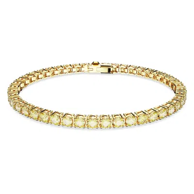 Swarovski Matrix Tennis Bracelet In Yellow